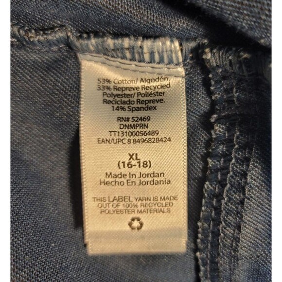 Time & Tru Womens Size XL (16-18) High Rise Denim Style Pull On Floral Jeggings - Picture 4 of 11